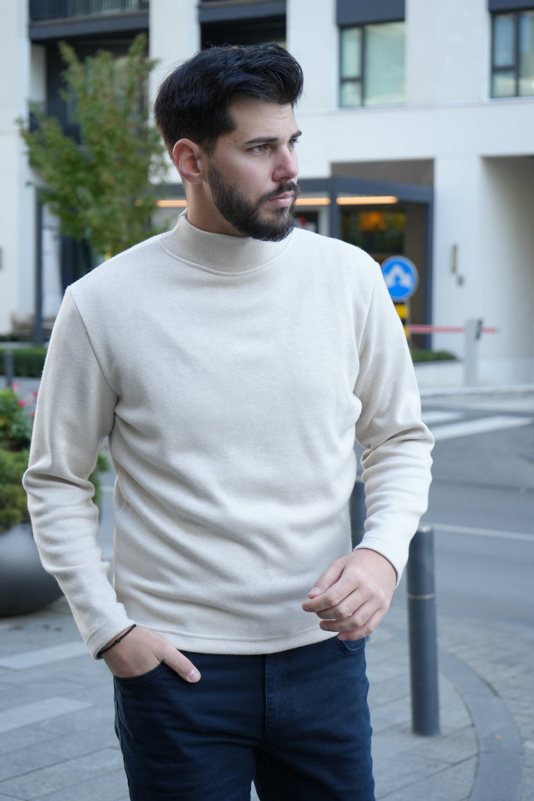 Muški džemper sa polurol - kragnom - Fortis