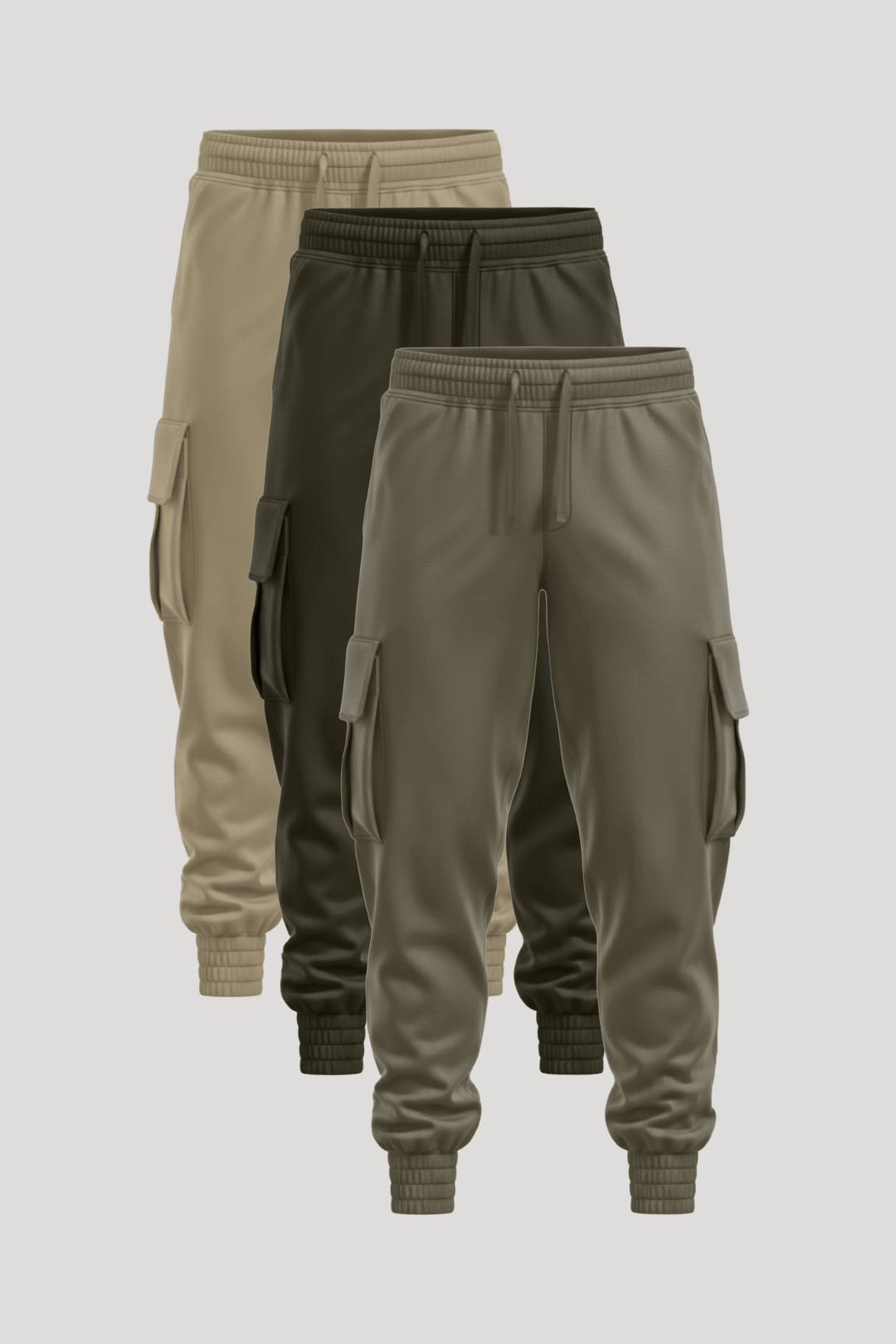 Paket od 3 Smart Cargo džeparice (Zelena • Bež • Krem) - Fortis