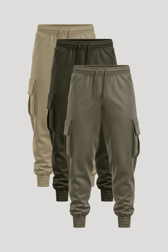 Paket od 3 Smart Cargo džeparice (Zelena • Bež • Krem) - Fortis